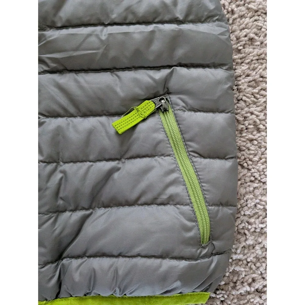 Patagonia Puffer Vest Boys 3T Gray Green Insulated Lightweight Duckdown